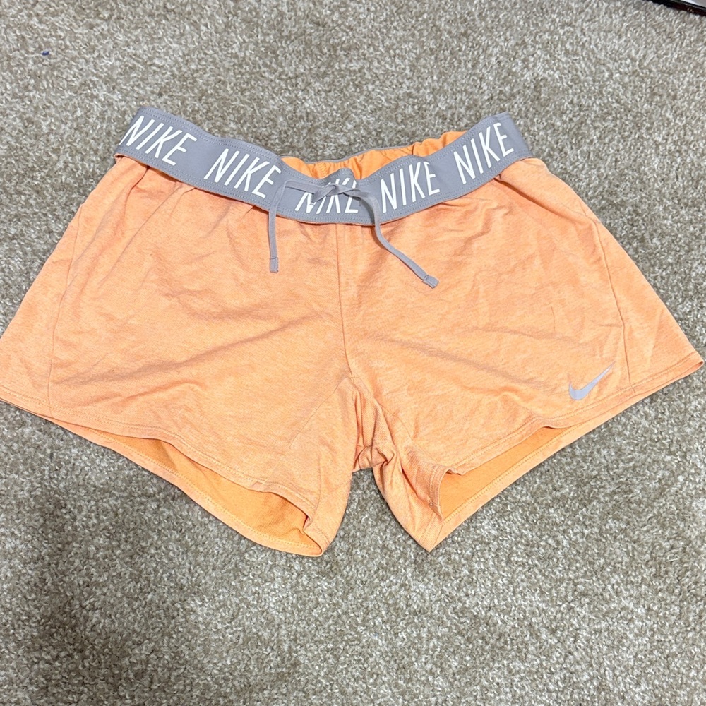 Nike Women's Orange Fold-over Running Shorts